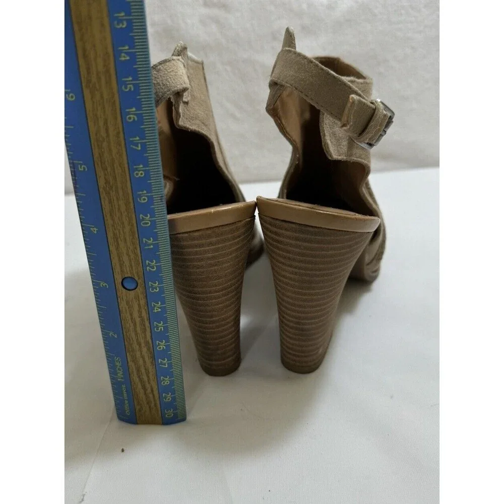 Franco Sarto Adesso Suede Slingback Ankle Boots Booties Womens Size 9M‎